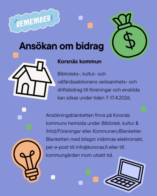 Välkomna med era ansökningar! 💰