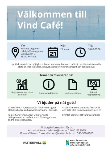 Välkommen till Vind café torsdag 21 maj!